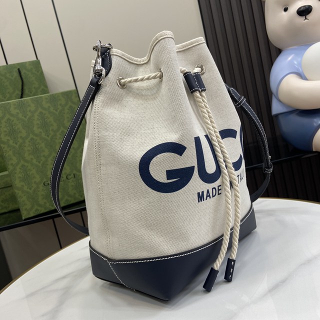 gucci專櫃2024早春系列水桶包 古馳飾Gucci印花小號肩背包 jcp2119